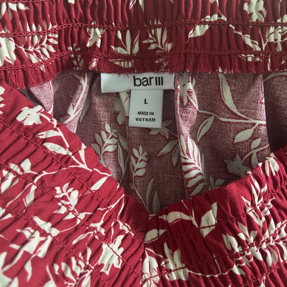 Bar III Dark Red Floral Crop Top L - Picture 6 of 8